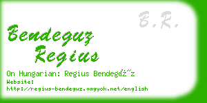 bendeguz regius business card